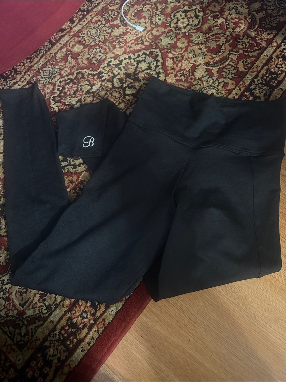 Bombshell sportswear Black Women's High-Waist Leggings with Signature 'B'